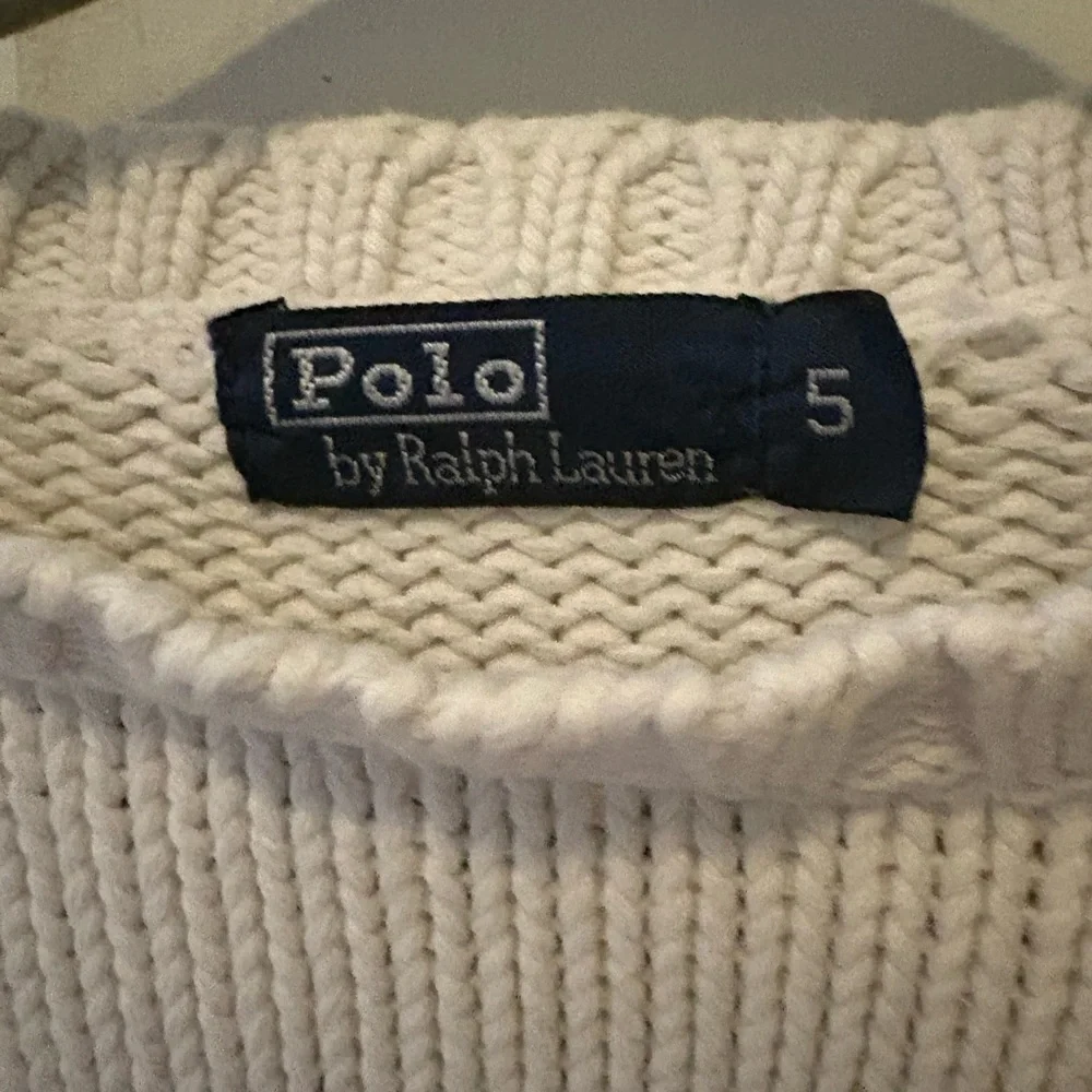 Ralph Lauren Kids White American Flag Knit Sweater